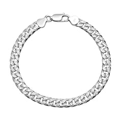 Pulsera Cubana Diamantada Plata .925