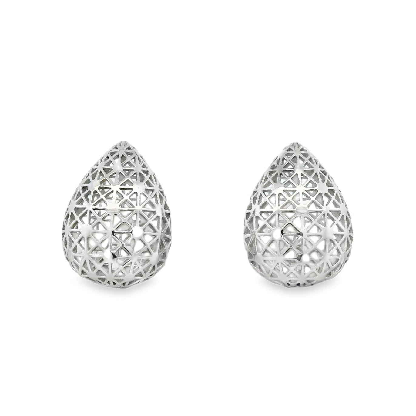 Arete Filigrana Gota Chica Colección Esencia Plata .925 con Baño de Rodio