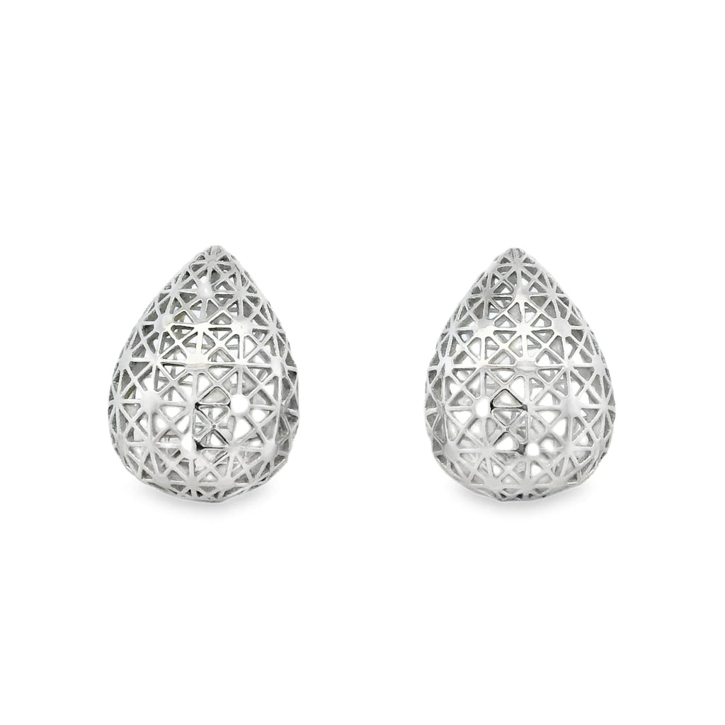 Arete Filigrana Gota Chica Colección Esencia Plata .925 con Baño de Rodio