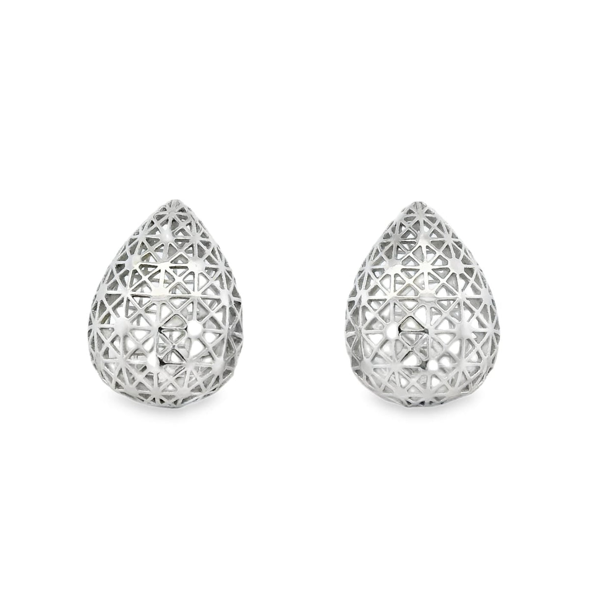 Arete Filigrana Gota Chica Colección Esencia Plata .925 con Baño de Rodio