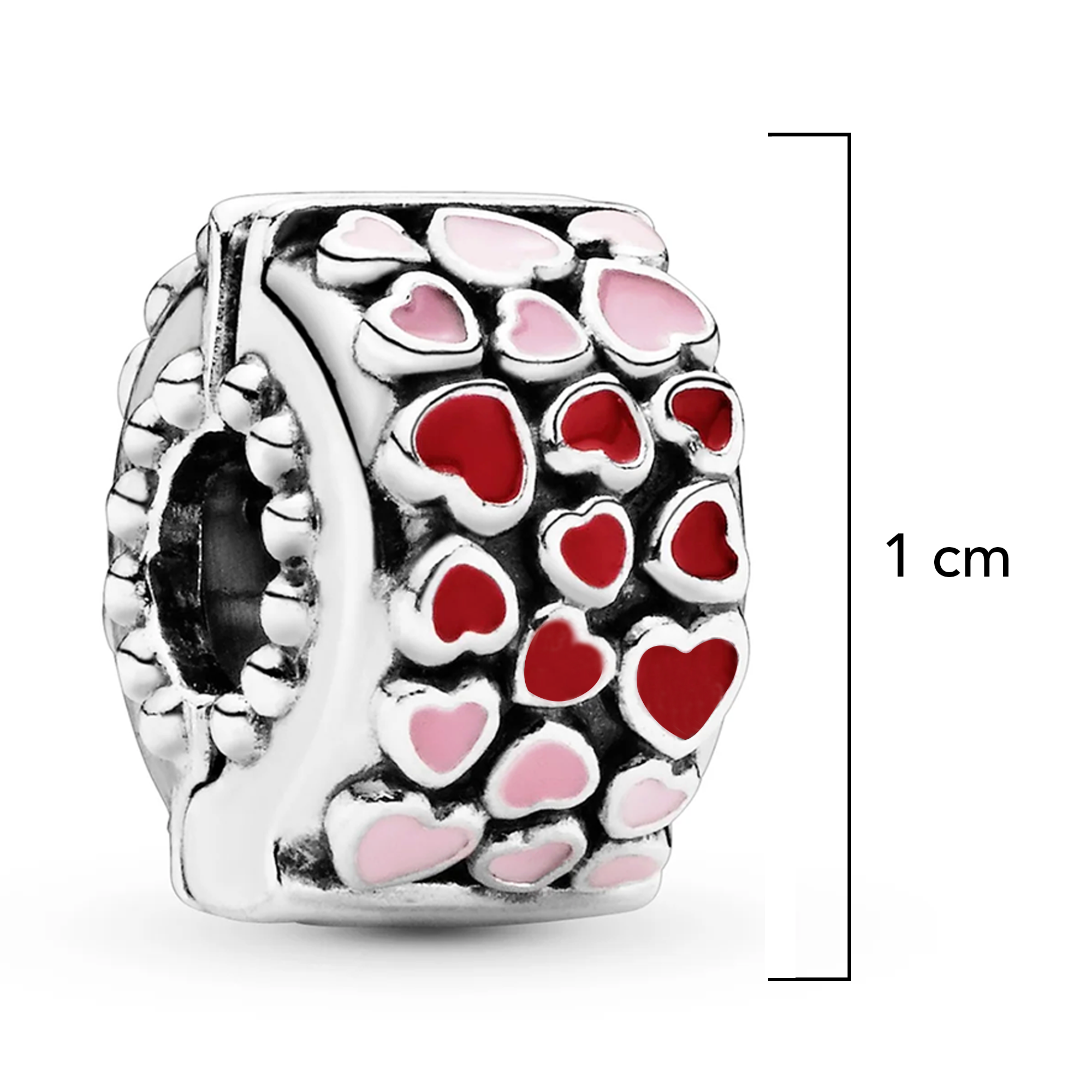 Charm Inspirado Pan 1:1 Corazones Plata .925