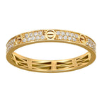 Anillo Cartier 1:1 Amor con Circonias, Plata .925 con Baño de Oro 18k