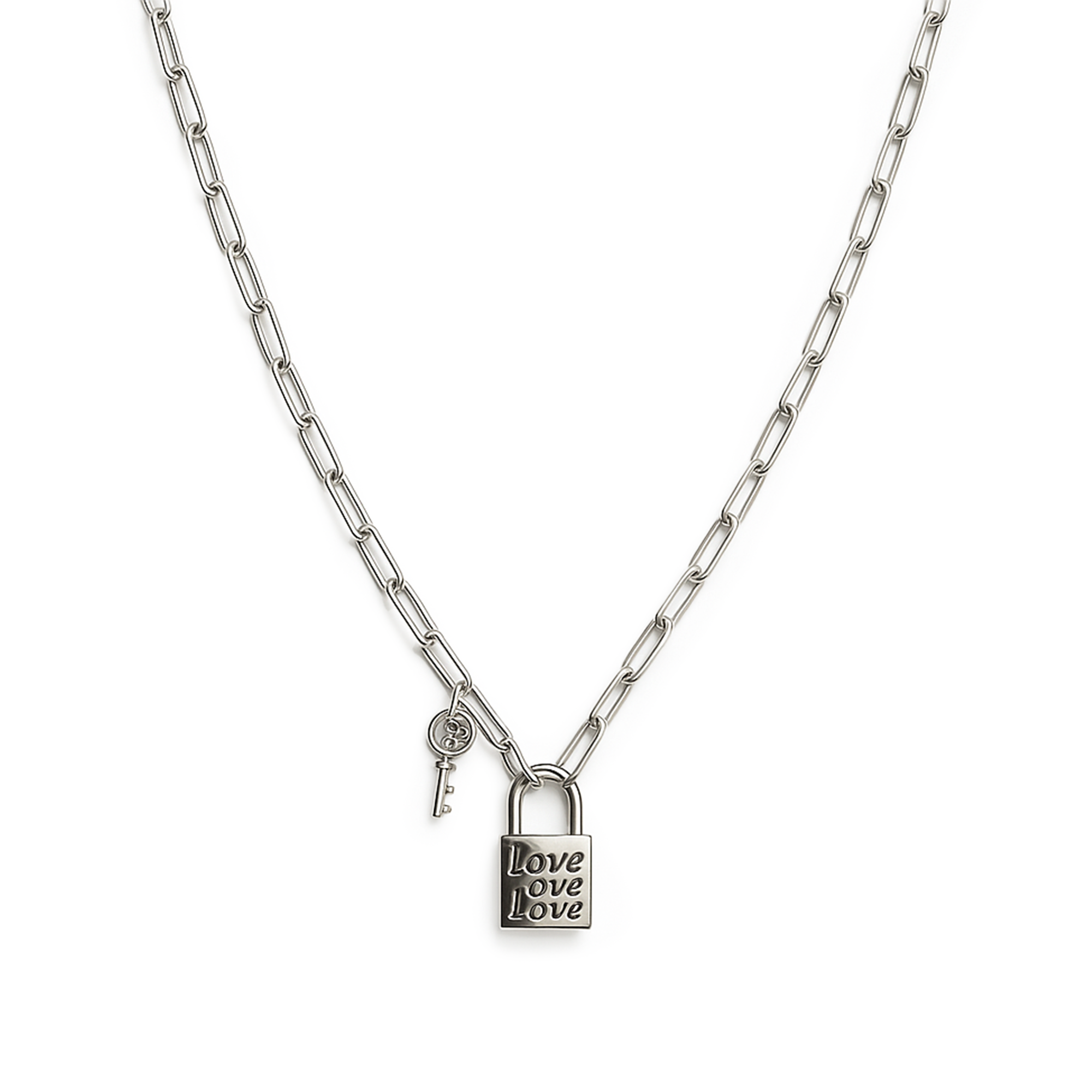 COLLAR CANDADO PLATA .925