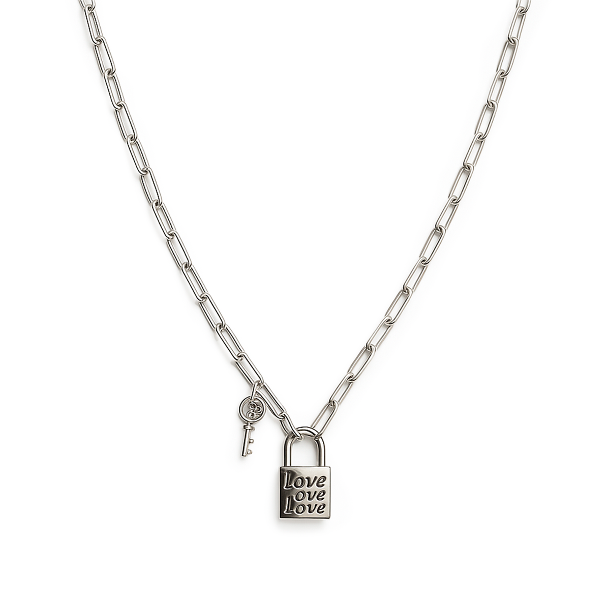 COLLAR CANDADO PLATA .925
