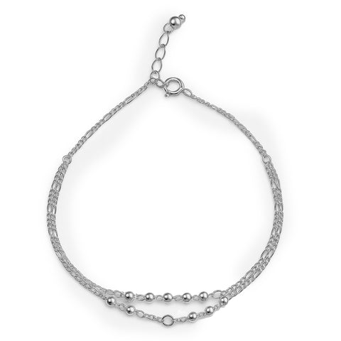 84 - Pulsera doble Plata .925