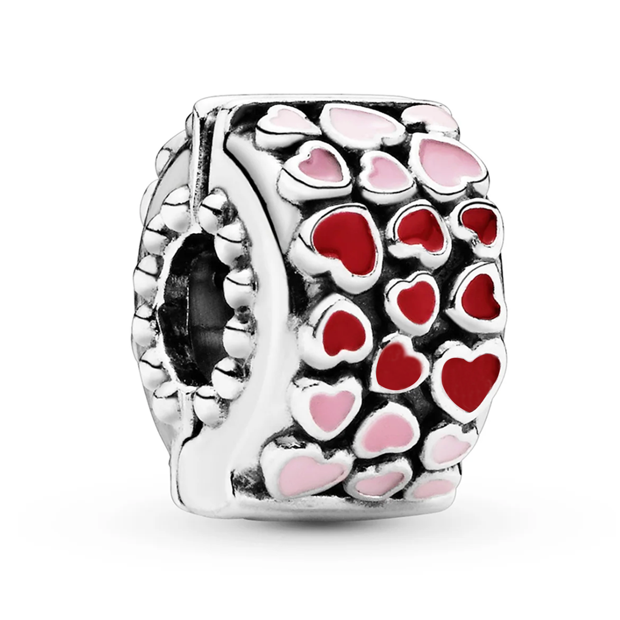 Charm Inspirado Pan 1:1 Corazones Plata .925