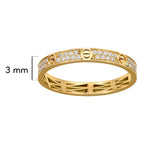 Anillo Cartier 1:1 Amor con Circonias, Plata .925 con Baño de Oro 18k