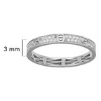 Anillo Cartier 1:1 Amor con Circonias, Plata .925 con Baño de Rodio
