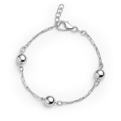 Pulsera Luneta Bombeada con Cadena Eslabones Plata .925