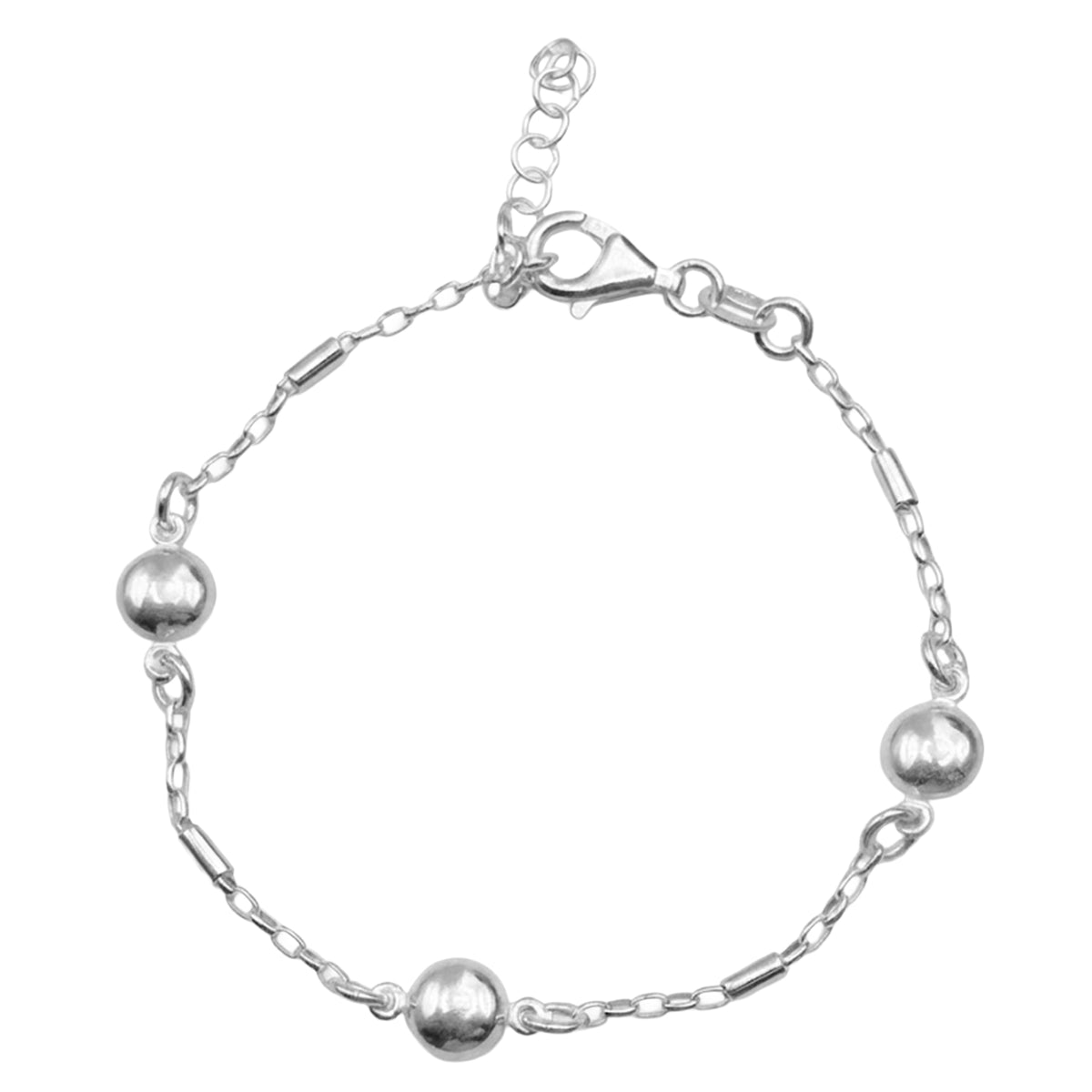 Pulsera Luneta Bombeada con Cadena Eslabones Plata .925