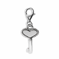 Charm Inspirado Pan 1:1 Llave Corazon Plata .925