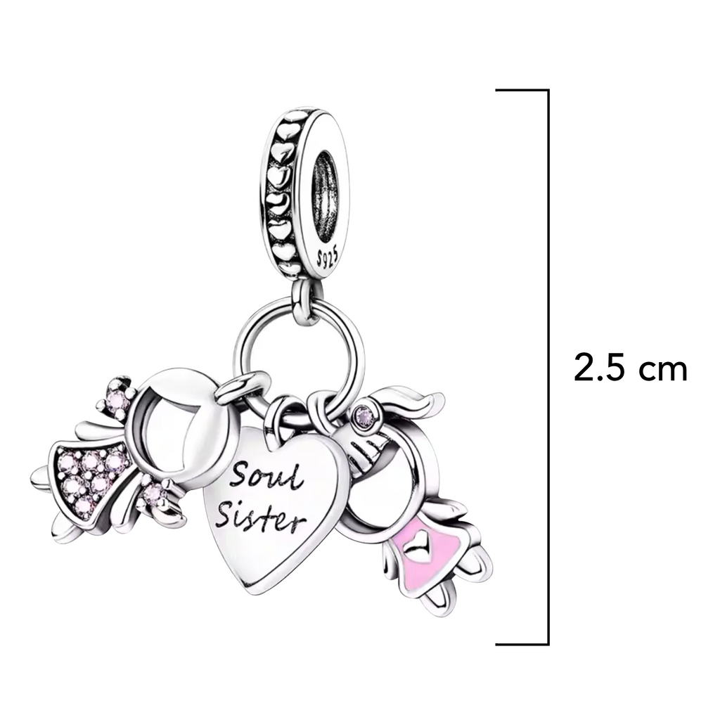 Charm Inspirado Pan 1:1 Amigas Forever Plata .925