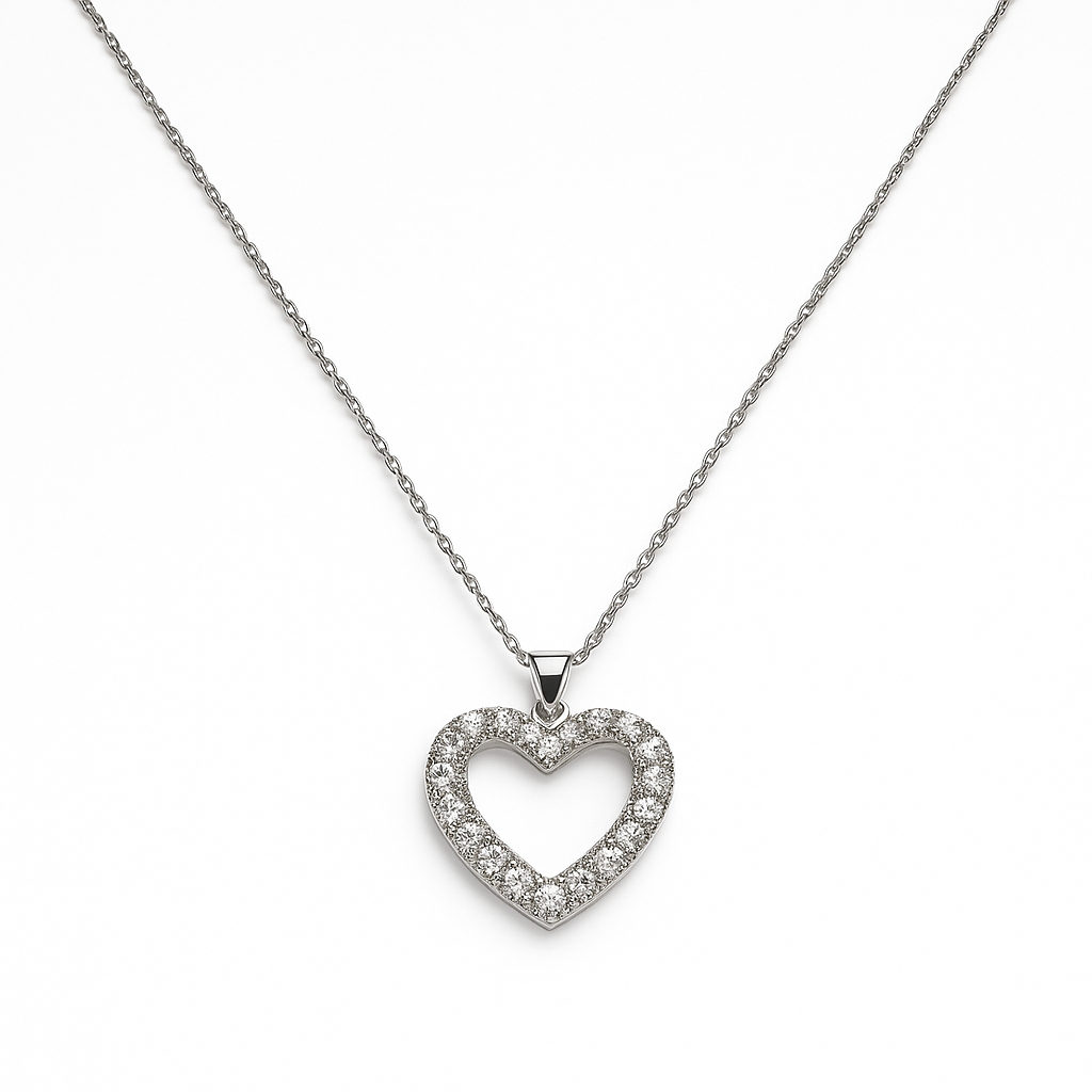 COLLAR CORAZON PLATA .925
