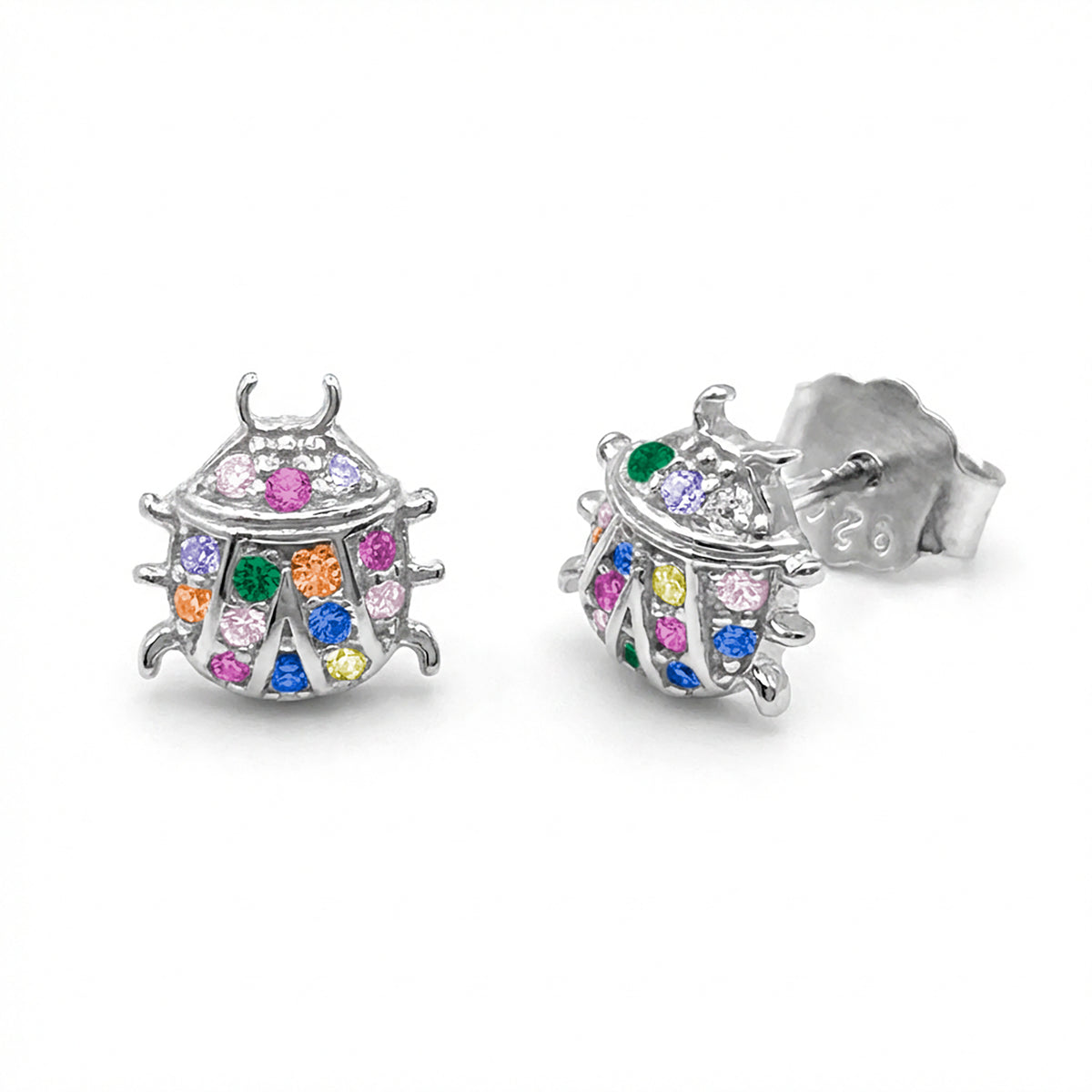 Broquel Catarina con Micro Circonias Plata .925 con Rodio