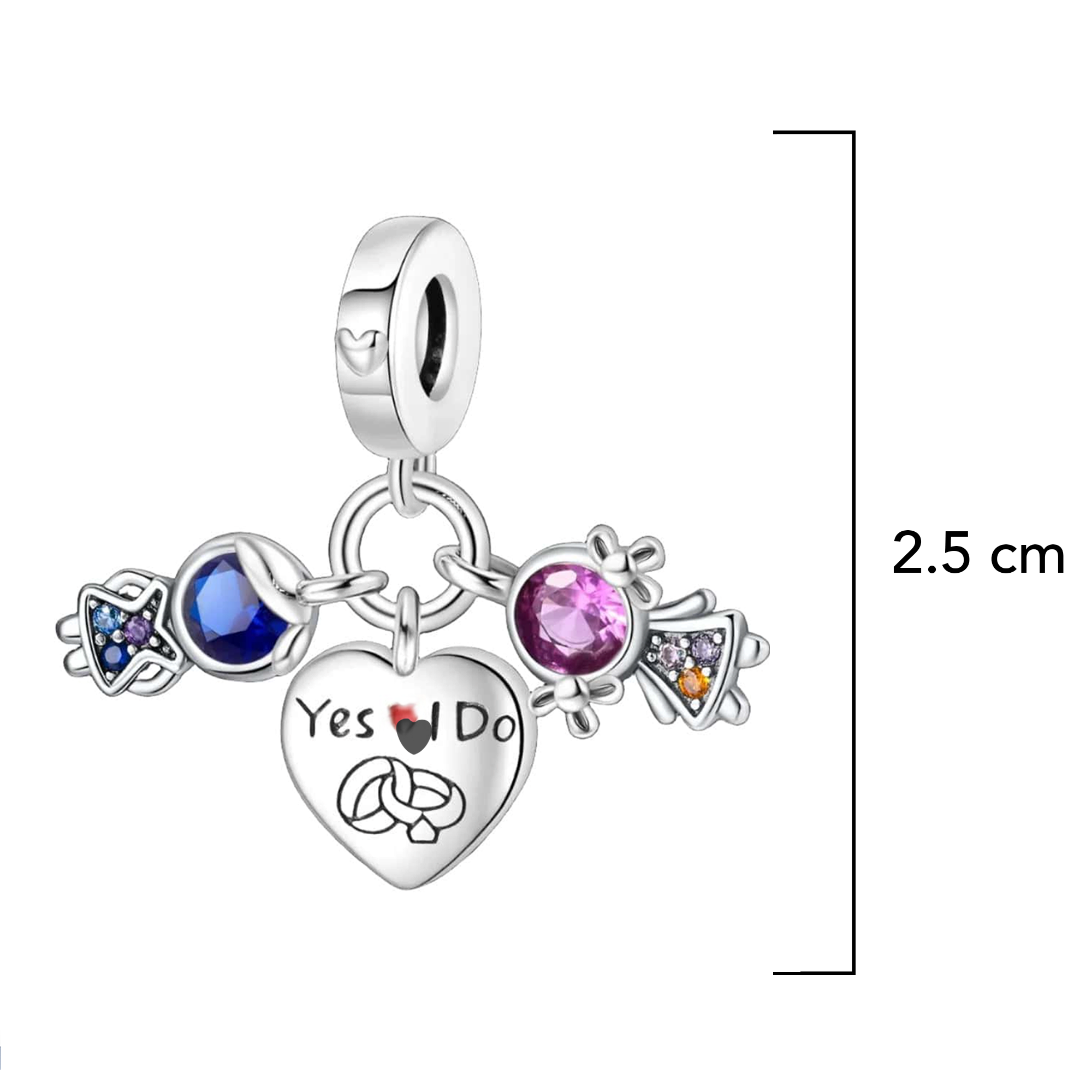 Charm Inspirado Pan 1:1 Yes I Do Plata .925