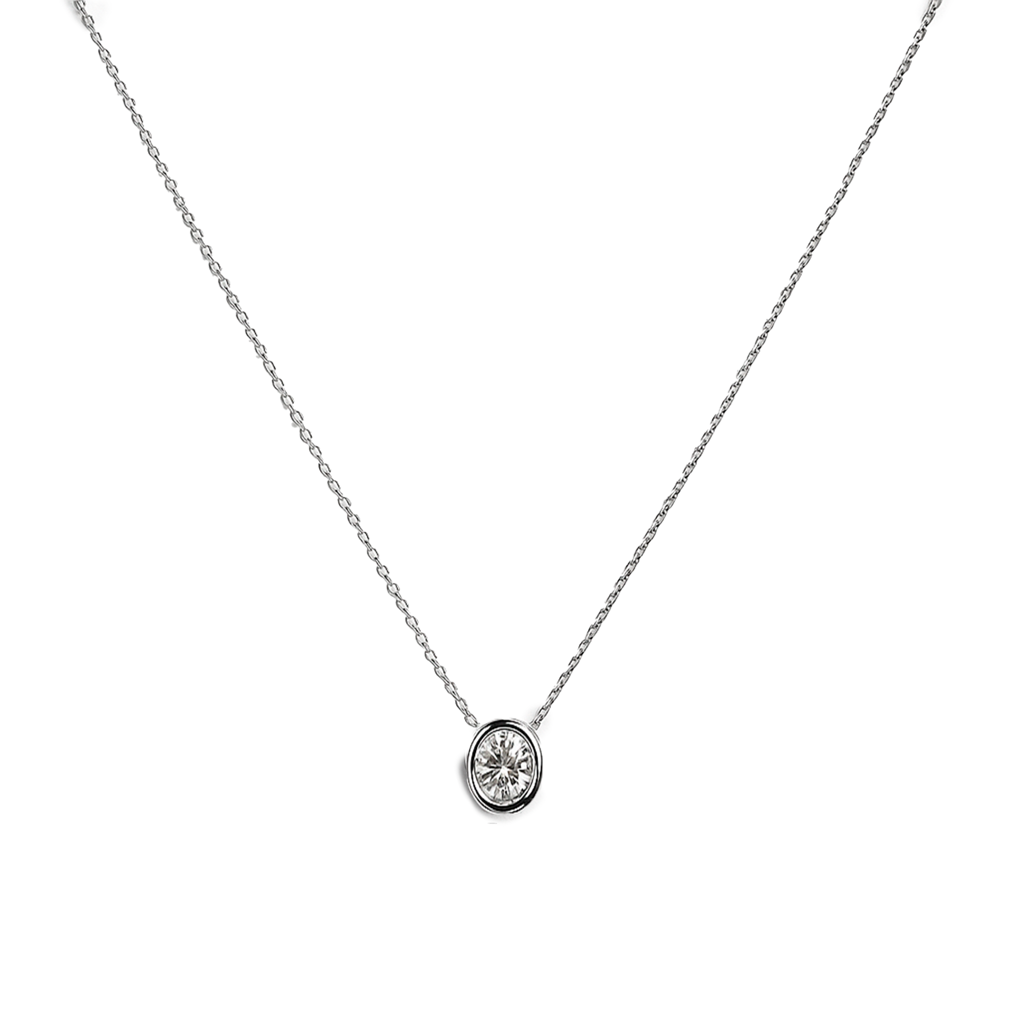 COLLAR CIRCONIA PLATA .925