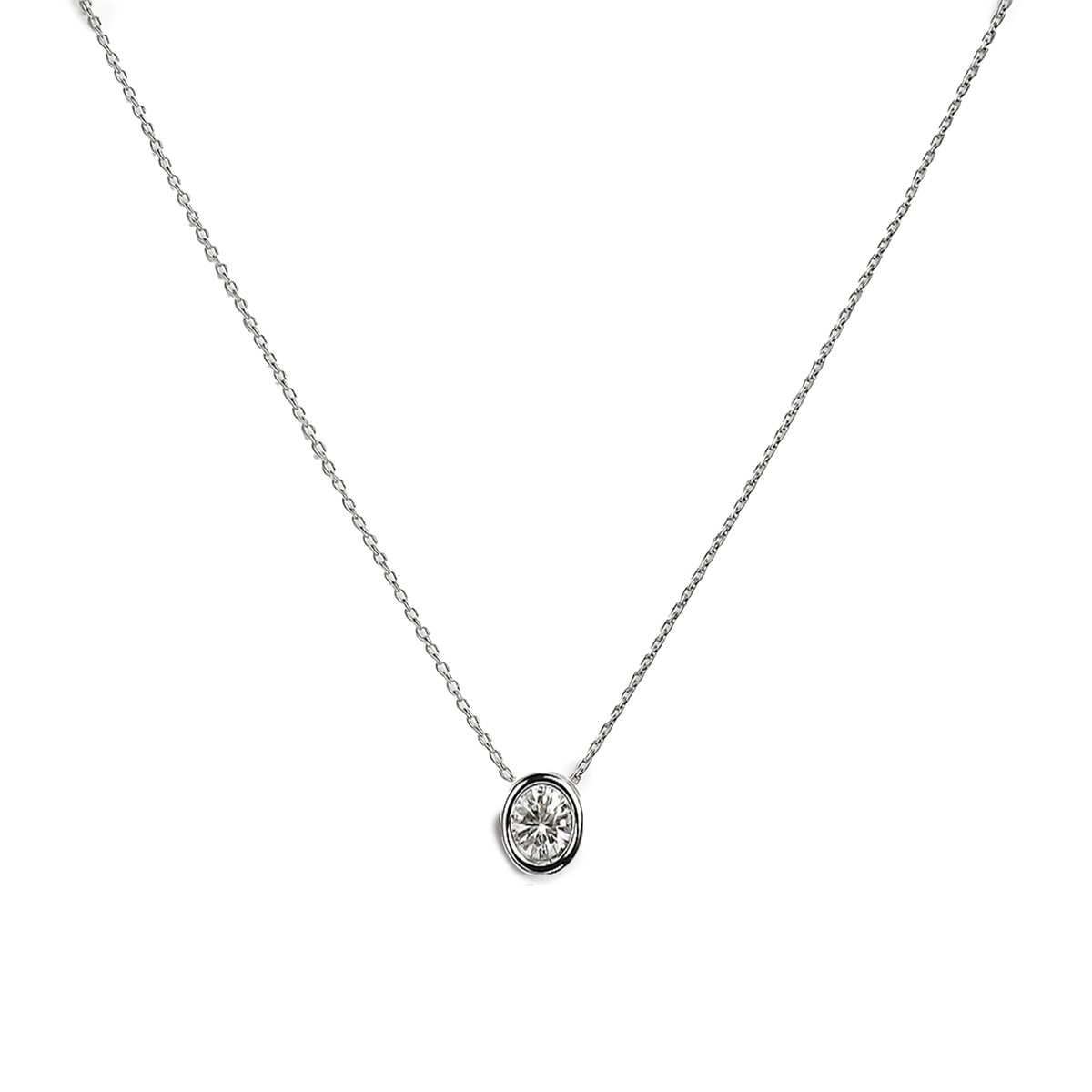 COLLAR CIRCONIA PLATA .925