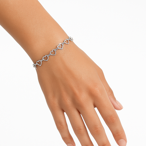 Pulsera corazón Plata .925