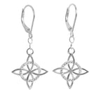 Arete Mediano Nudo de Bruja con Circonias Plata .925