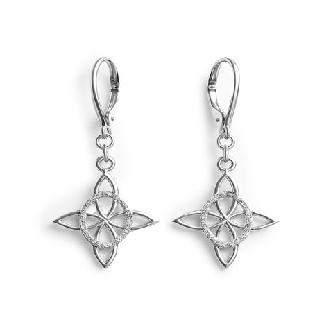 Arete nudo de bruja Plata .925