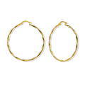 Arracada Ondulada Lisa 4cm Oro 10K