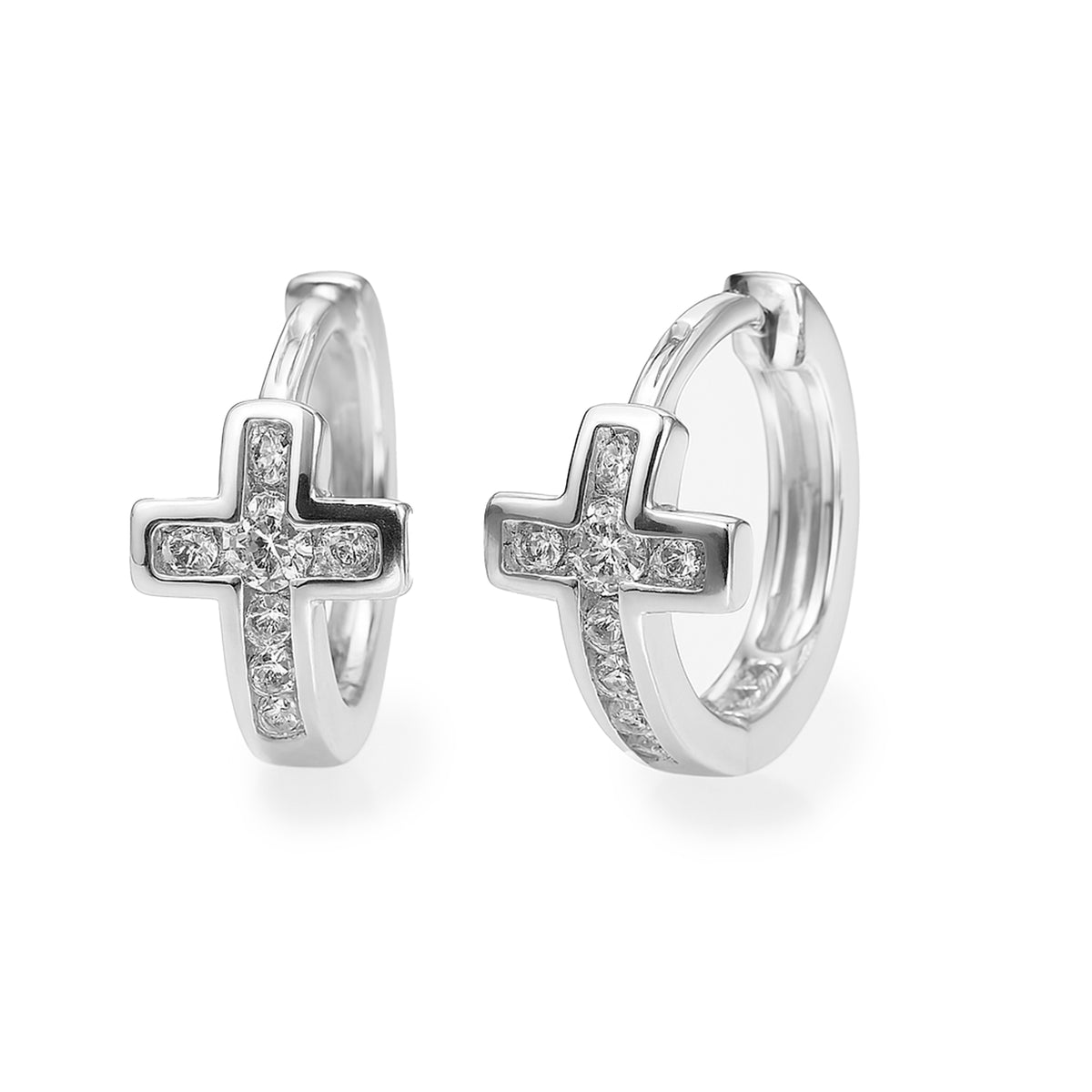 Huggie cruz Plata .925