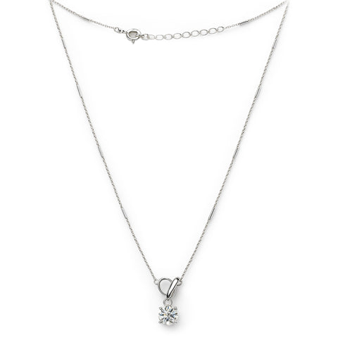 COLLAR CIRCONIA PLATA .925
