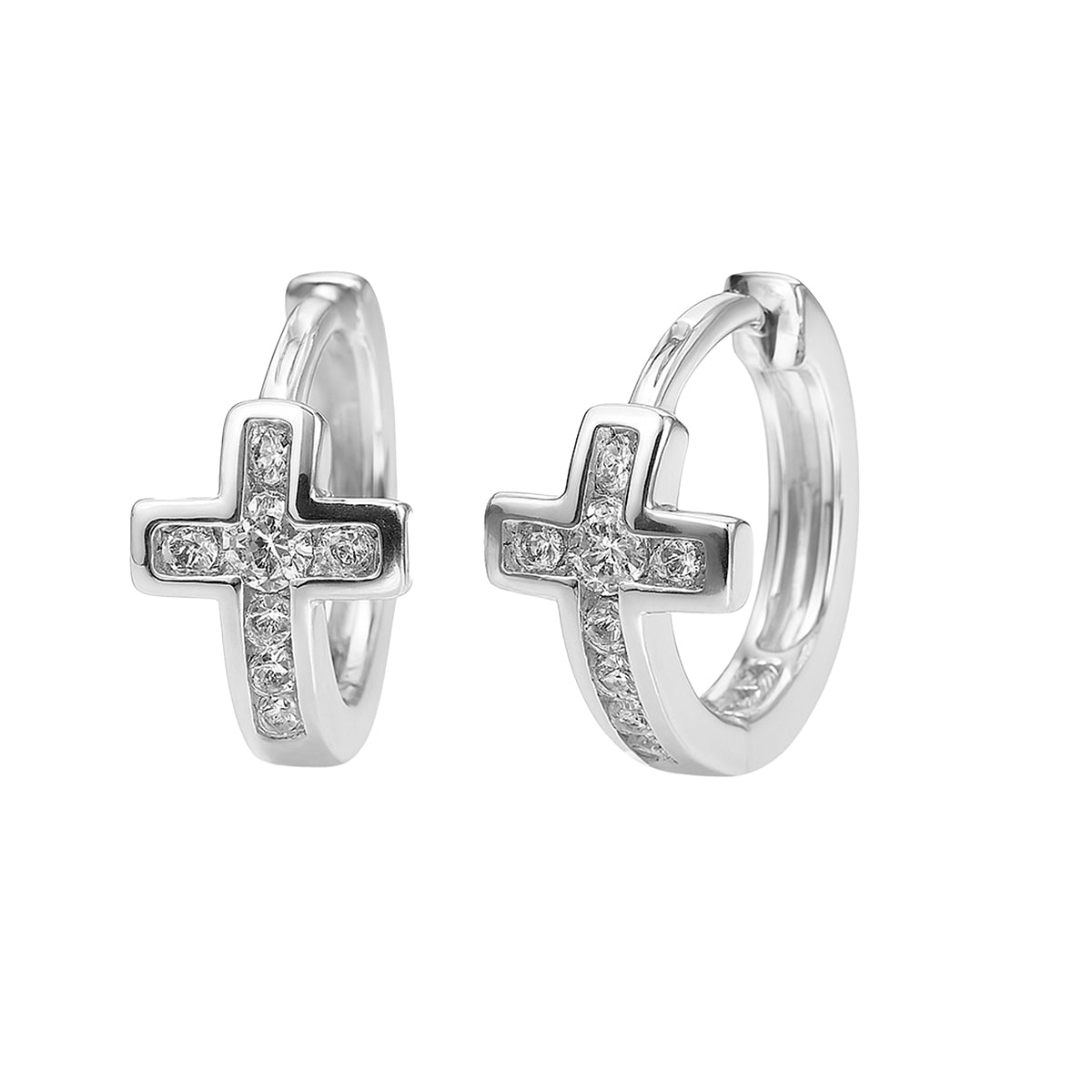 Arracada Huggies Inspirado Tiff con Circonias Plata .925