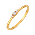 Anillo Solitario Circonia Oro 10K