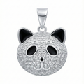 Dije Panda con Micro Circonias con Esmalte Plata .925