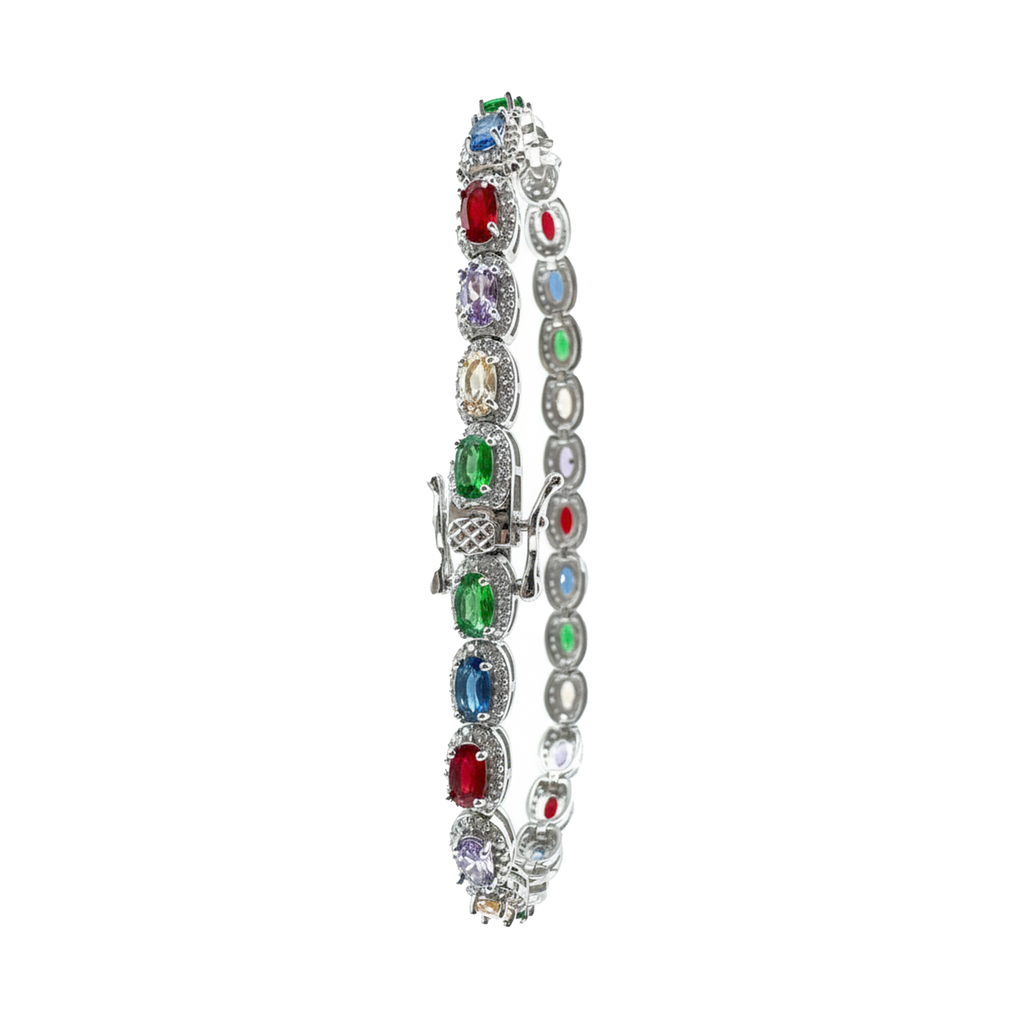 Pulsera de Circonias con Micro Circonias Plata .925 con Baño de Rodio