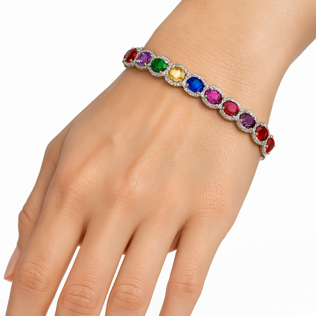 Pulsera circonias Plata .925