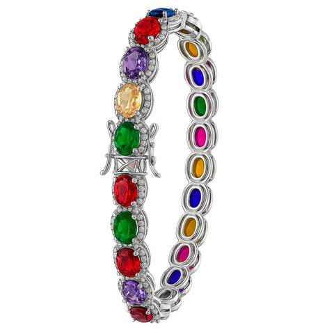 Pulsera circonias Plata .925