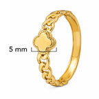 Anilo Flor Inspirado Van C Liso Oro 10K