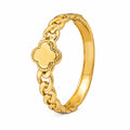 Anilo Flor Inspirado Van C Liso Oro 10K