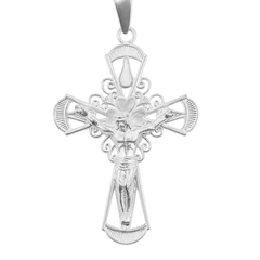Dije de Crucifijo de 4cm Plata .925