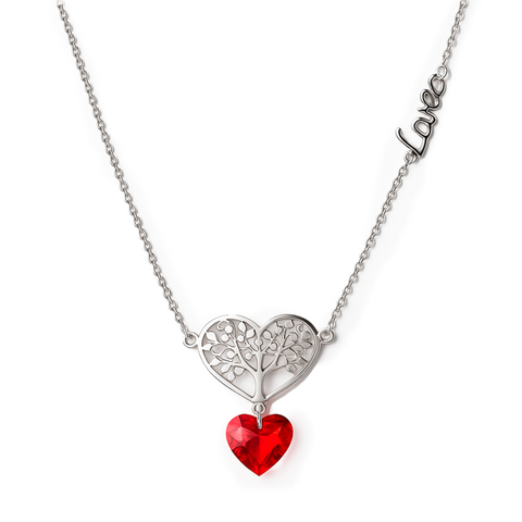 COLLAR CORAZON PLATA .925