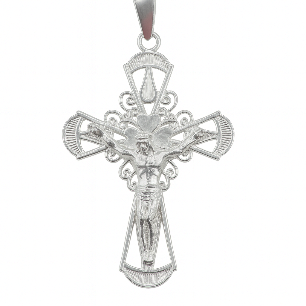 Dije de Crucifijo de 4cm Plata .925