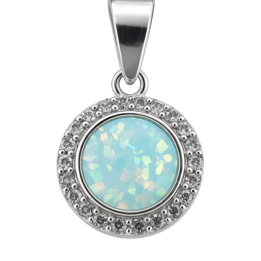 Dije redondo Plata .925