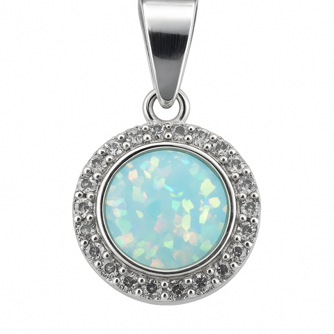 Dije redondo Plata .925
