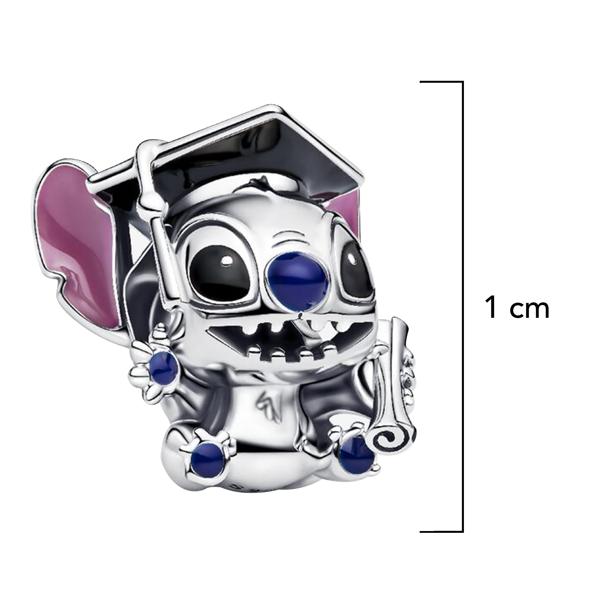 Charm Inspirado Pan 1:1 Stitch Graduado Plata .925