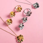 Anillo Flor Sakura Grande Colección Florecer Plata .925 con Baño de Oro 18k