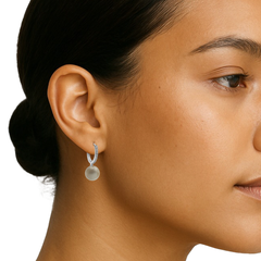 Huggies Colgante Perla Natural con Micro Circonias Plata .925