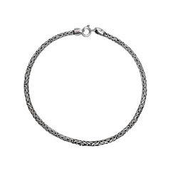 Pulsera Bali Estilo Oxidado 19cm Plata .925