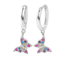 Huggies Mariposa Colgante con Multi Circonias Plata .925