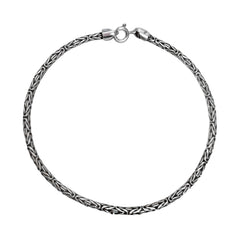 Pulsera Bali Estilo Oxidado 20 cm Plata .925