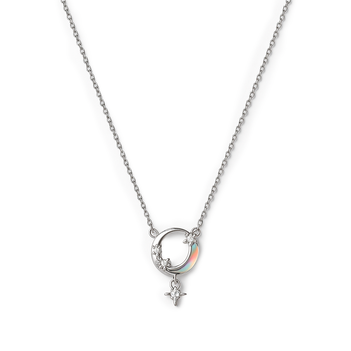 COLLAR LUNA PLATA .925