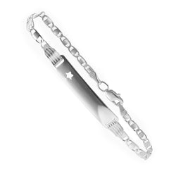 Esclava con Silueta de Estrella y Cadena Estilo Gucci Plata .925