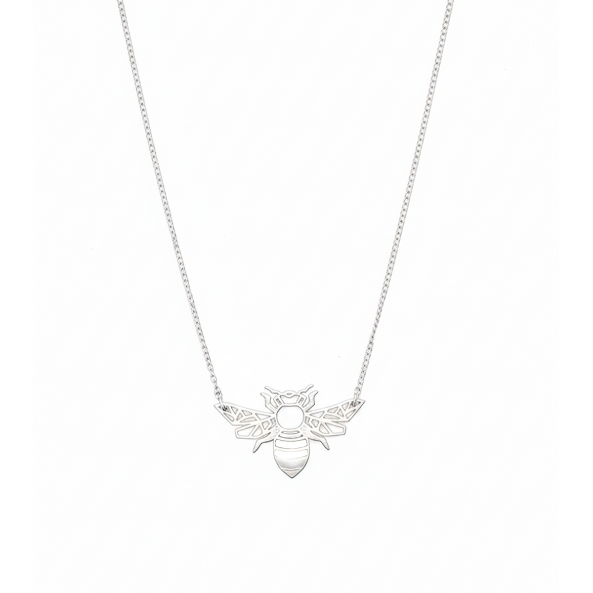Collar Maxi Abeja Calada Plata .925