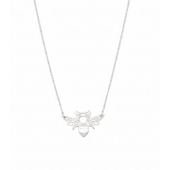 Collar Maxi Abeja Calada Plata .925